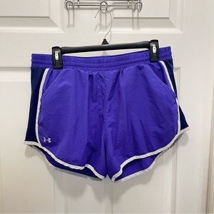 Under Armour Purple Womens Athletic Shorts Size Large